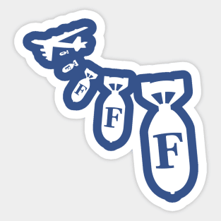 Droppin' F-Bombs Sticker